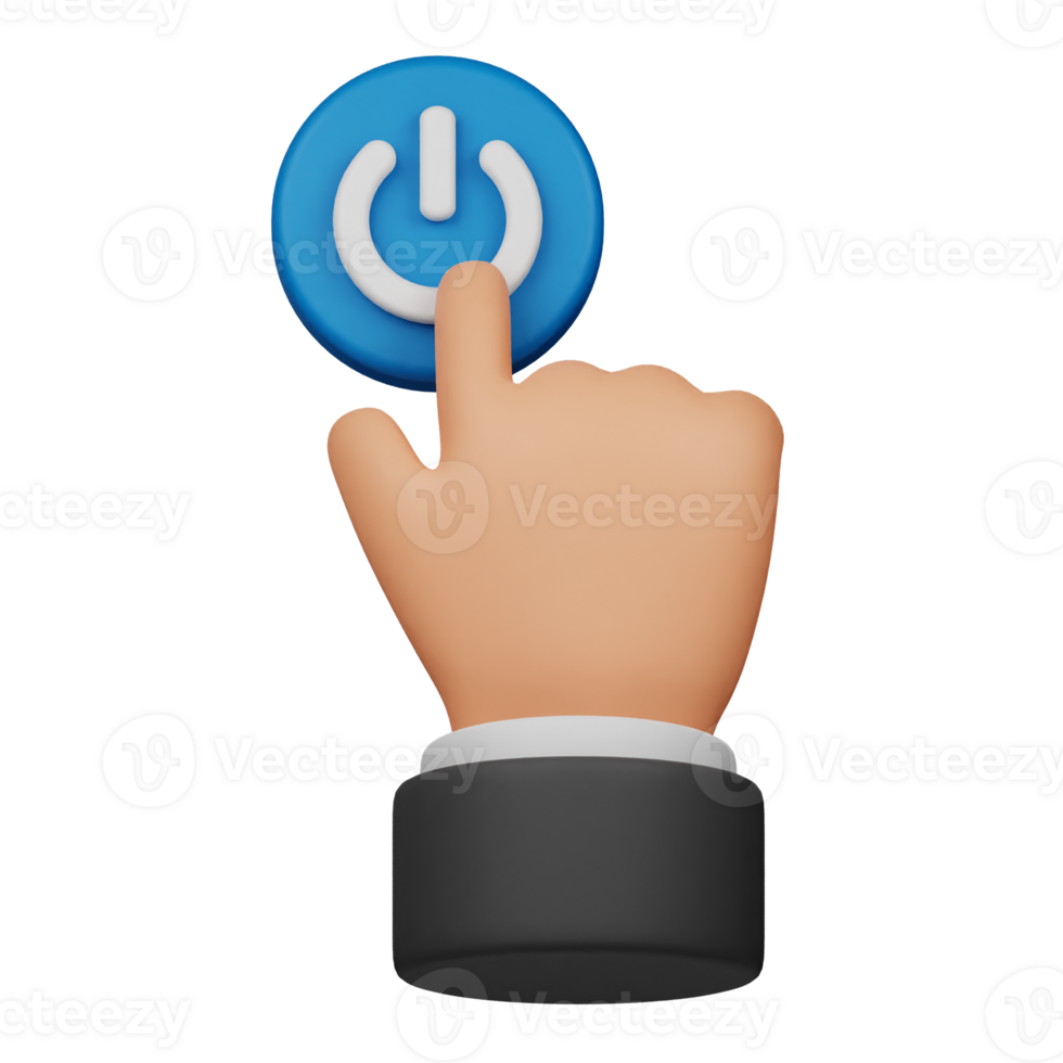 click power button 3d icon png