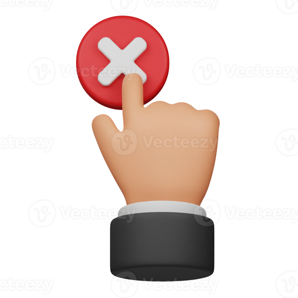 click cross button 3d icon png