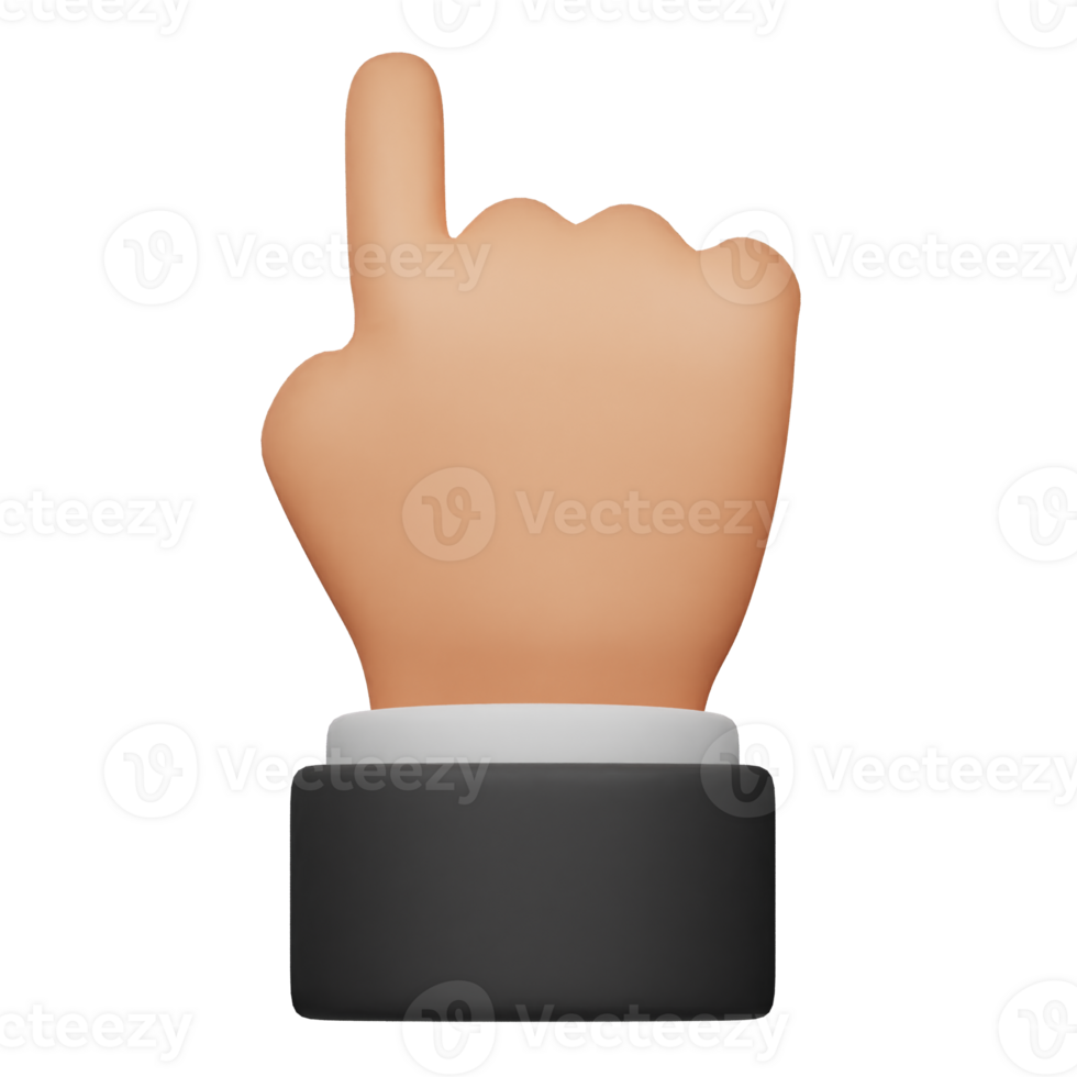 point up hand 3d icon png