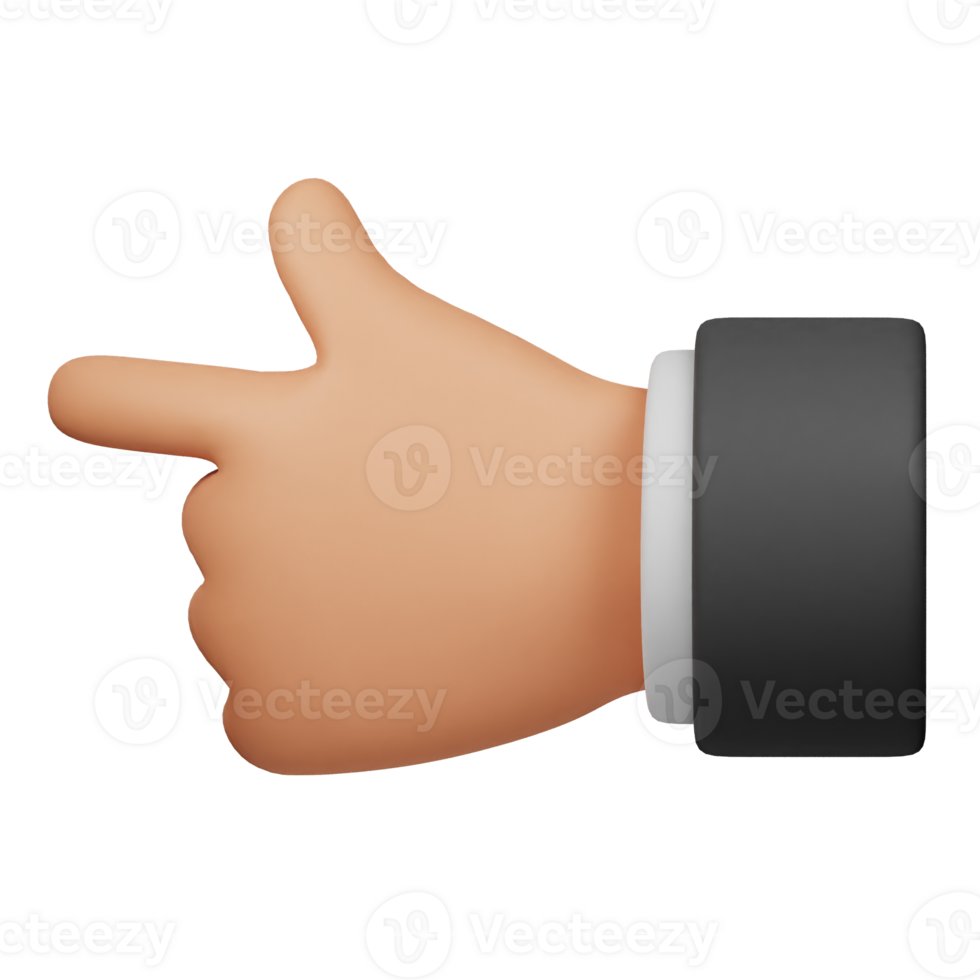left direction hand gesture 3d icon png