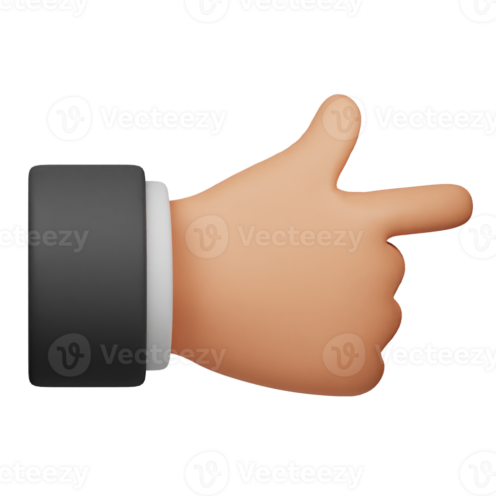 right direction hand gesture 3d icon png