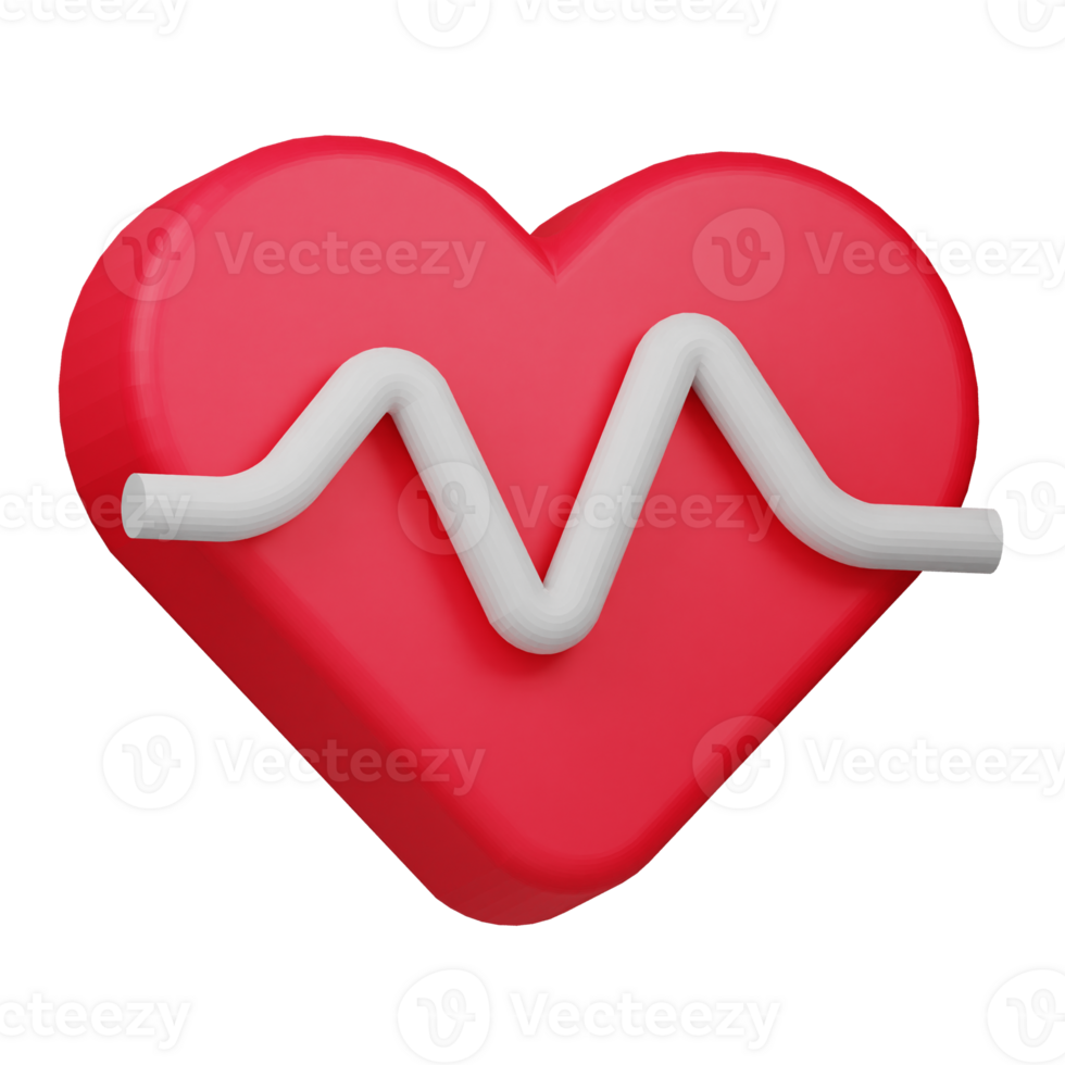 heart rate 3d icon png