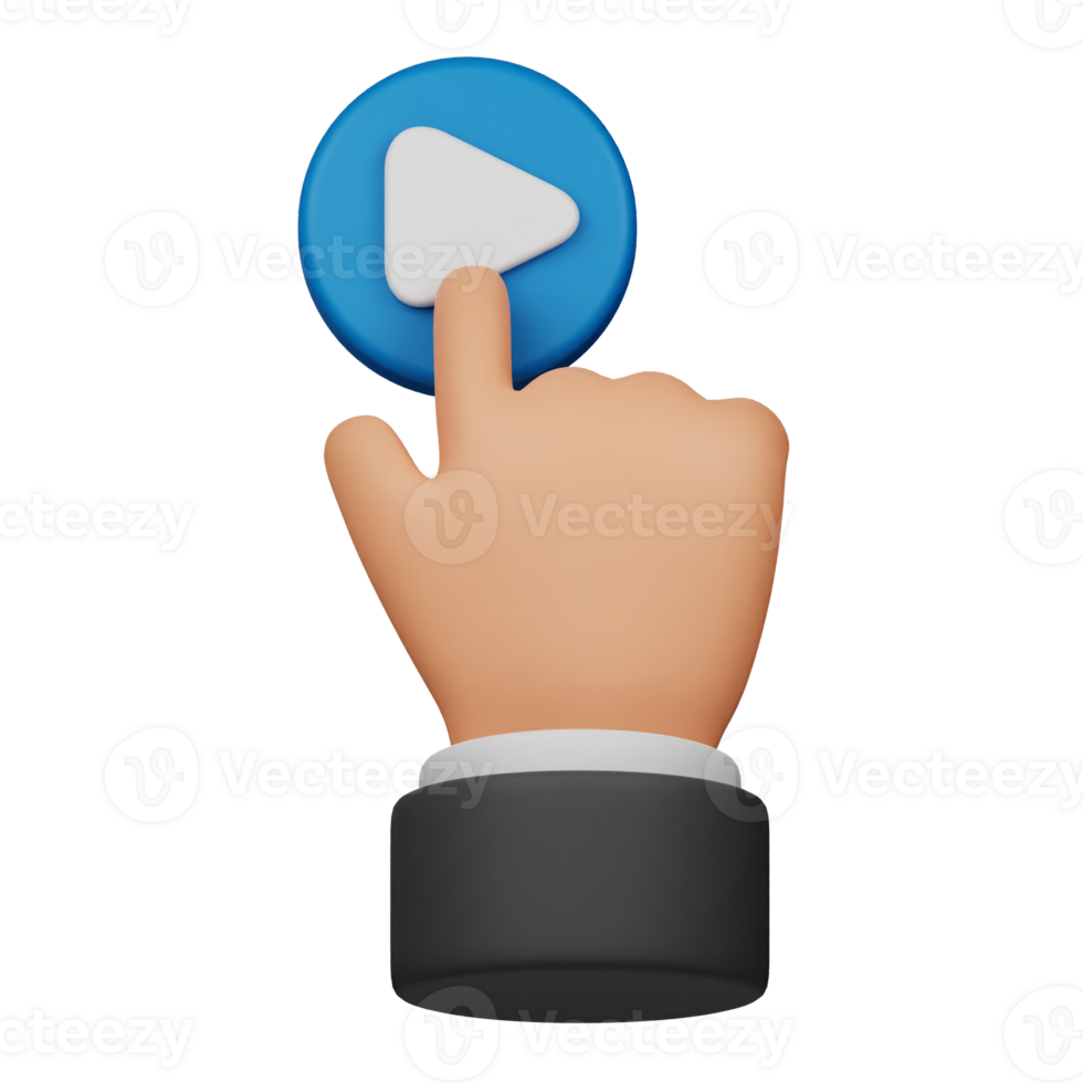 click play button 3d icon png