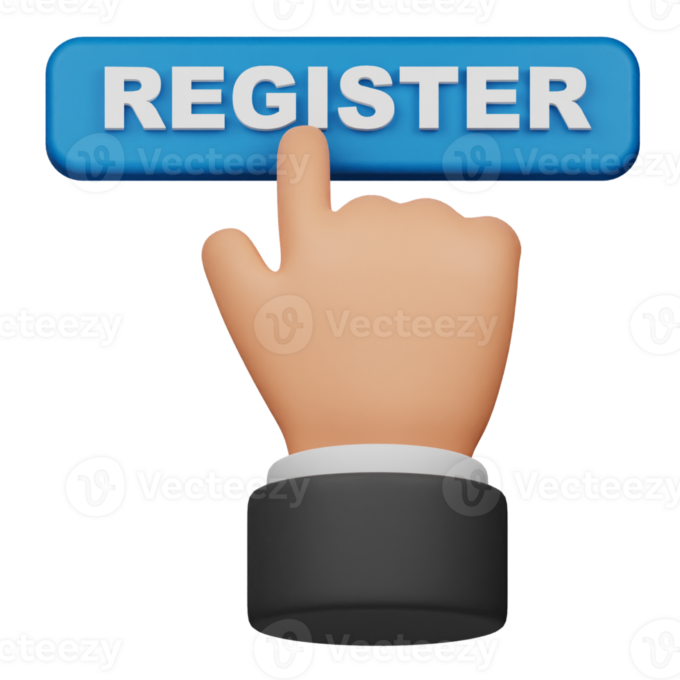 click register button 3d icon png