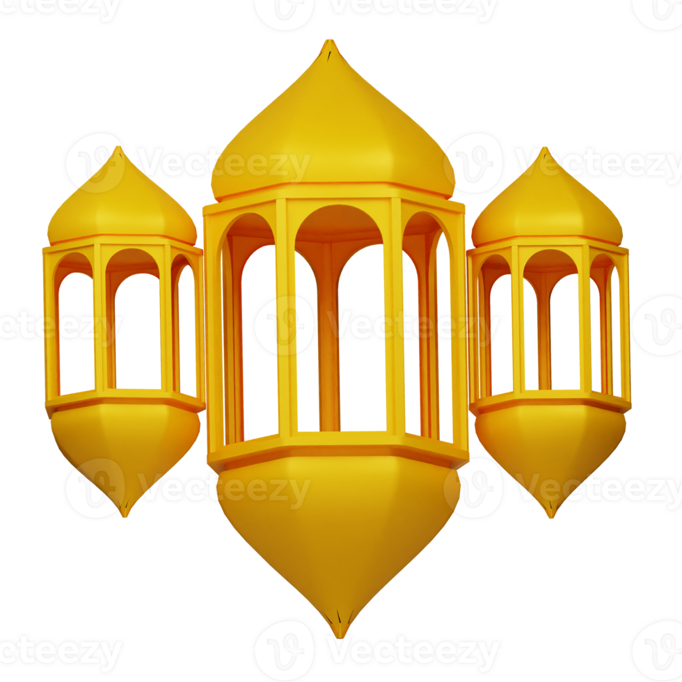 islamic lantern 3d icon png