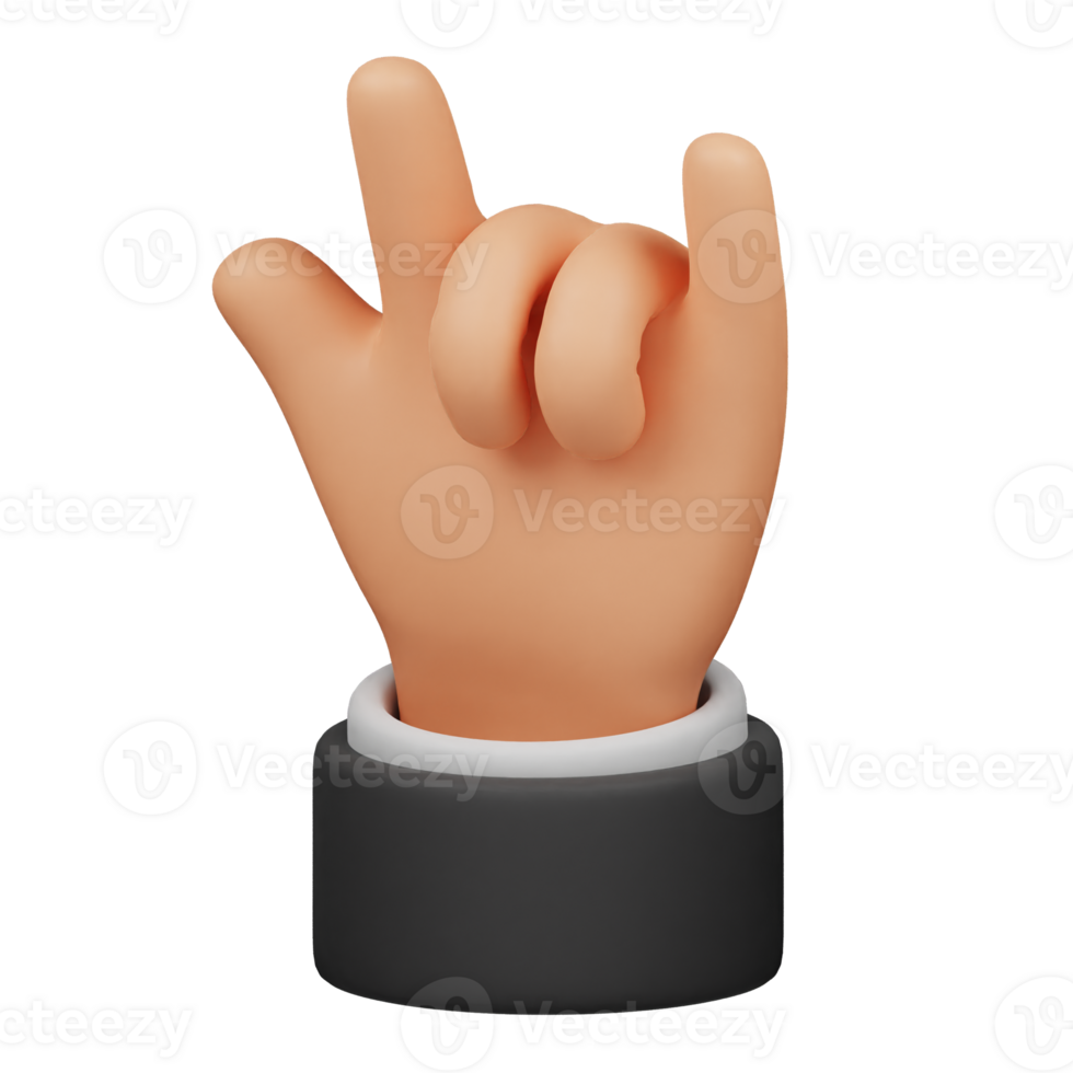 rock hand 3d icon png