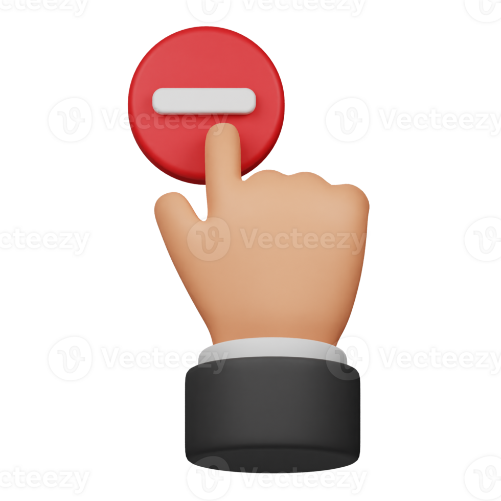 click minus button 3d icon png