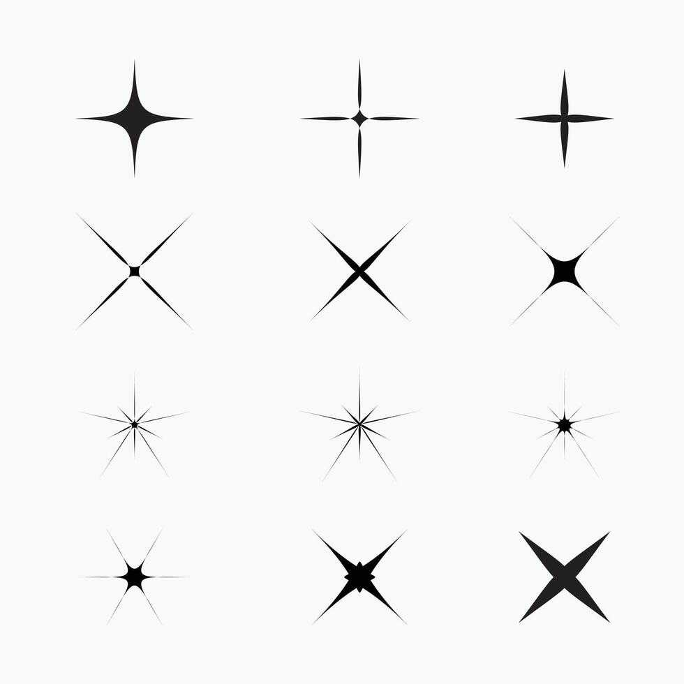 Shine sparkle icon vector