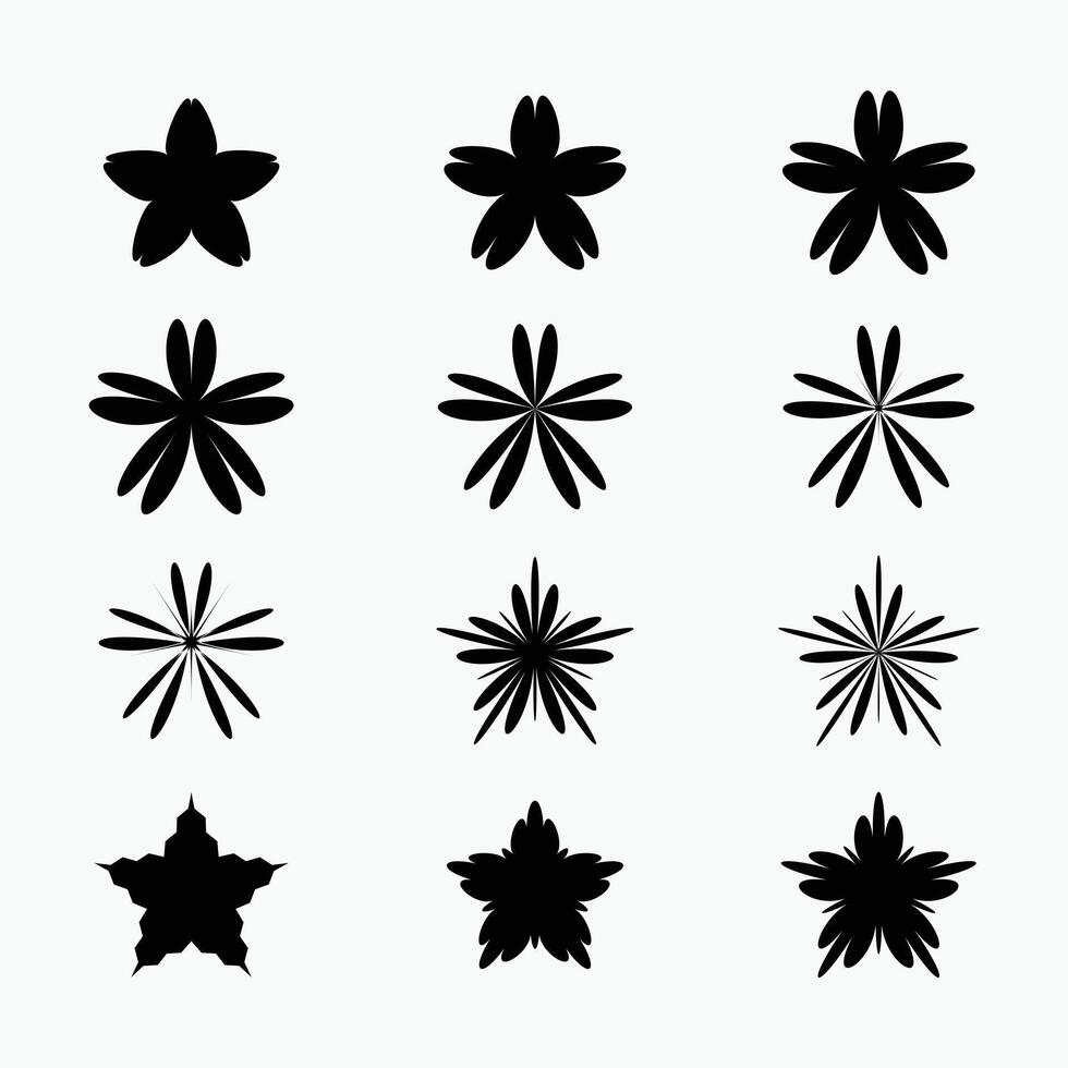 Modern Geometric Flower Icon vector