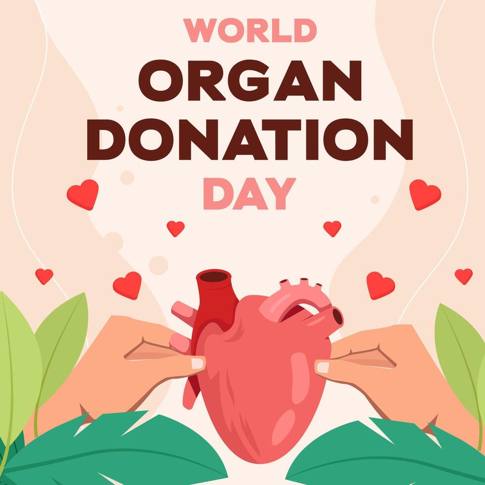world organ donation day illustration design in flat style vector