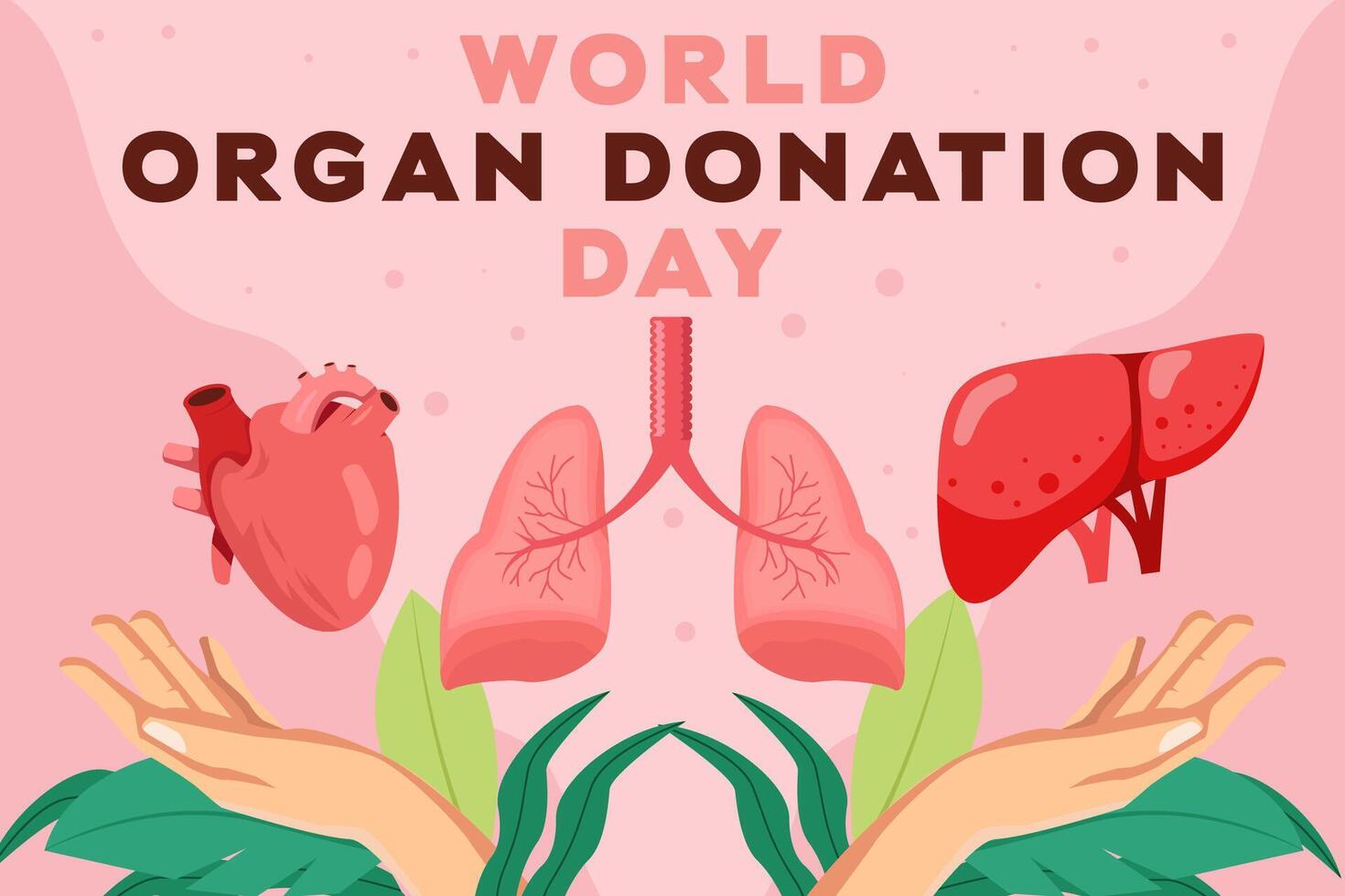 world organ donation day background illustration design vector