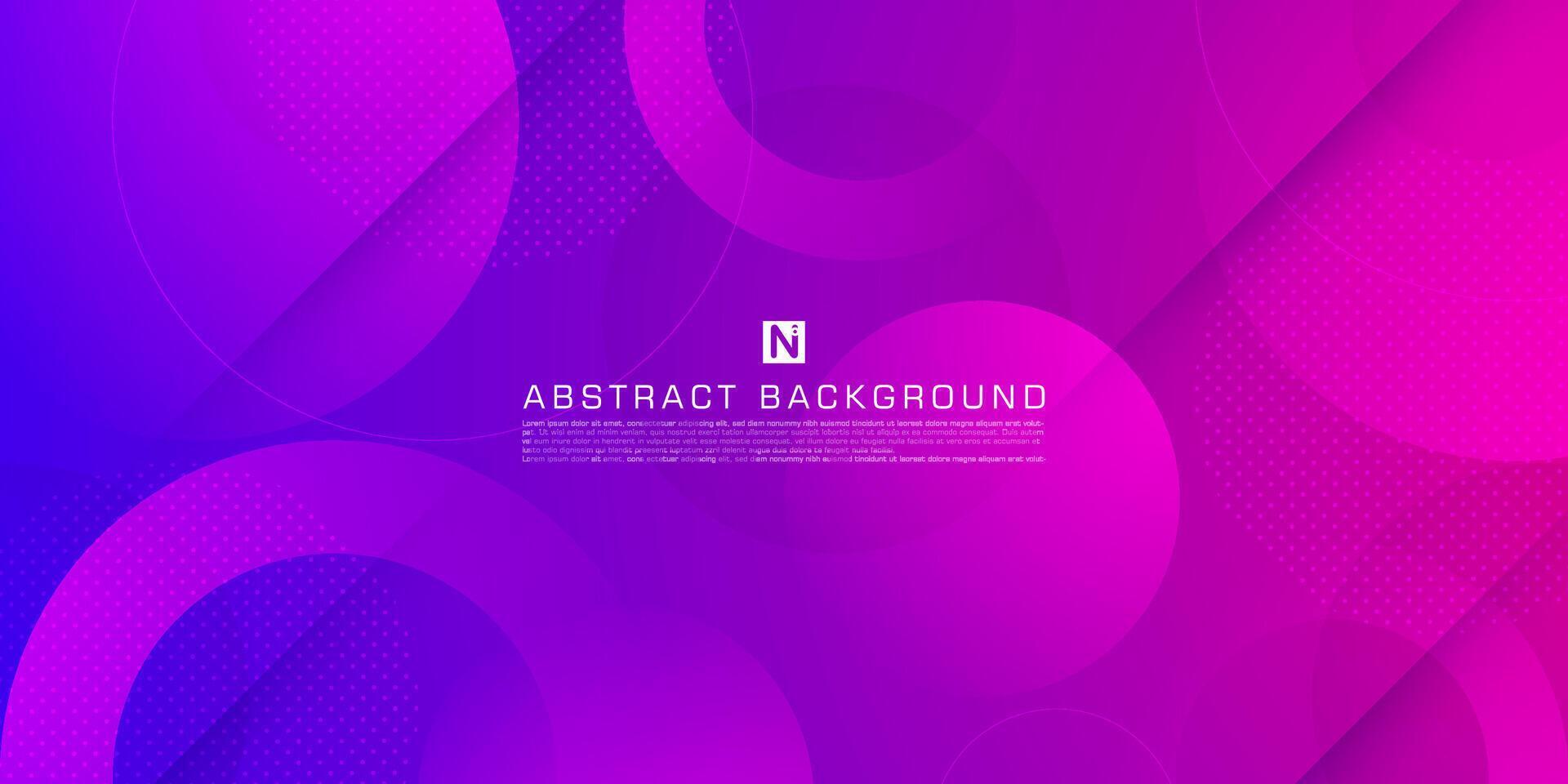 Dynamic dark purple gradient abstract 3D background with circle pattern and lines. Dark purple gradient colorful background. Eps10 vector