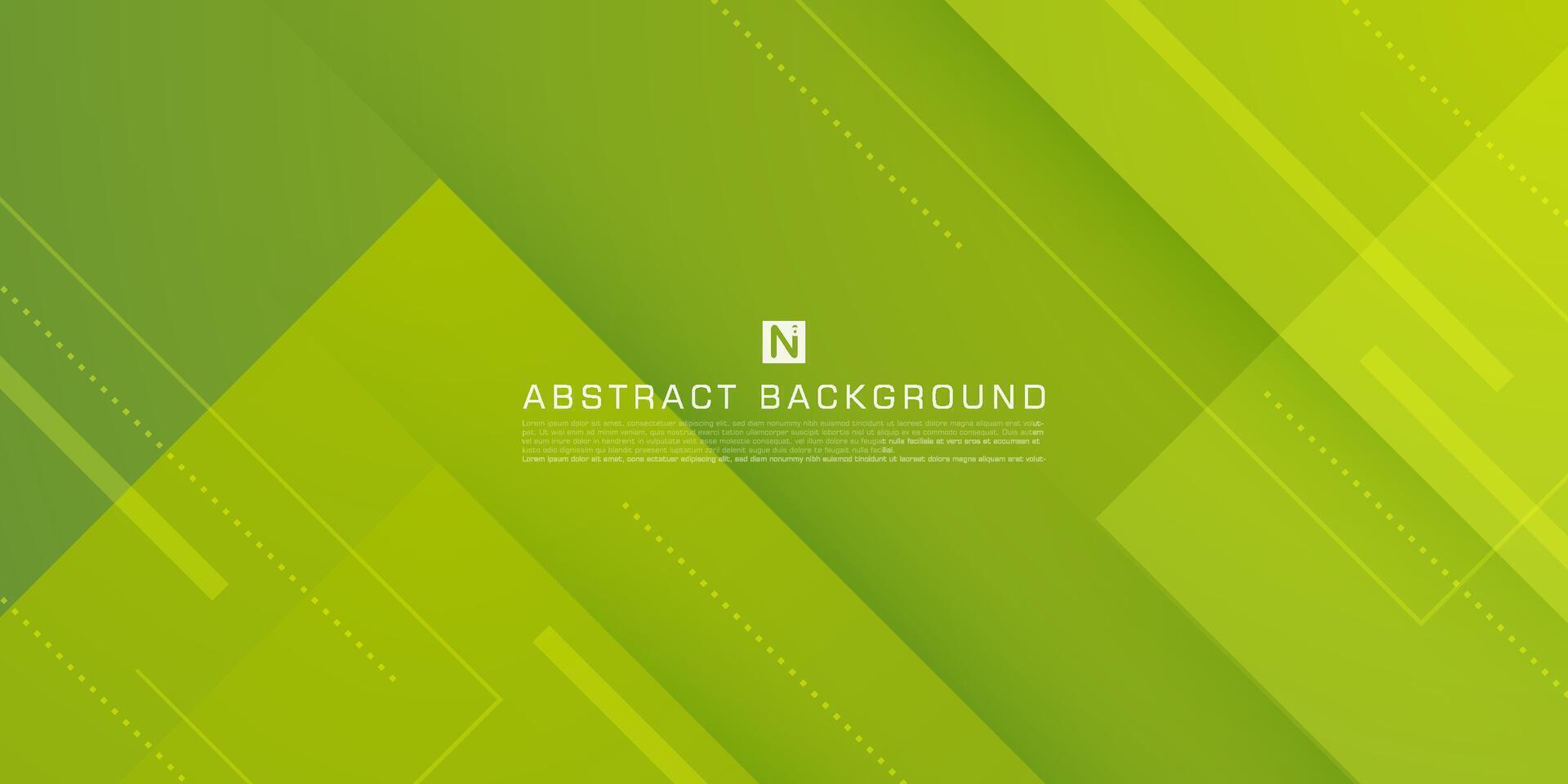 Abstract green geometric background overlap square simple pattern. Green background with trendy shapes design. Eps10 vector