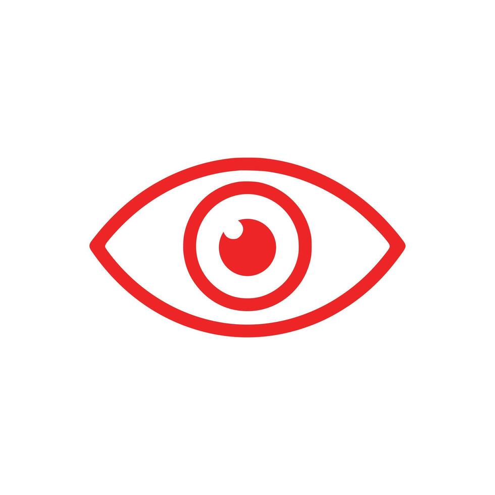 Eye icon on white background. illustration in trendy flat style vector