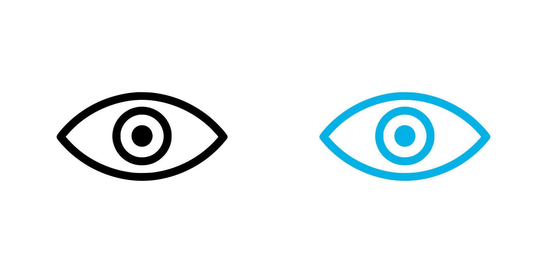 Eye icon on white background. illustration in trendy flat style vector