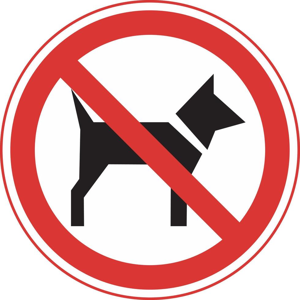 sign symbol no dogs allowed vector