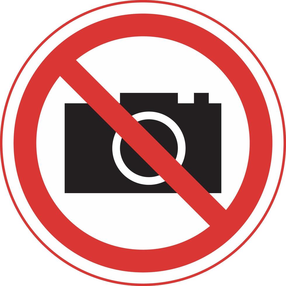 sign symbol no photography allowed 46986660 Vector Art at
