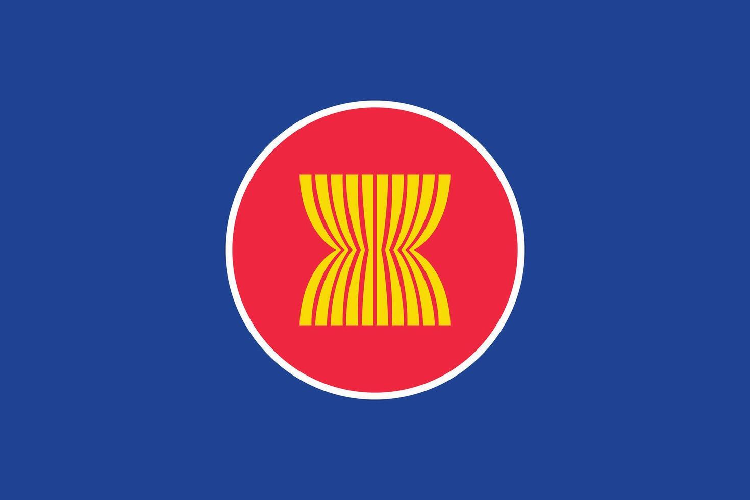 Flag of ASEAN. vector