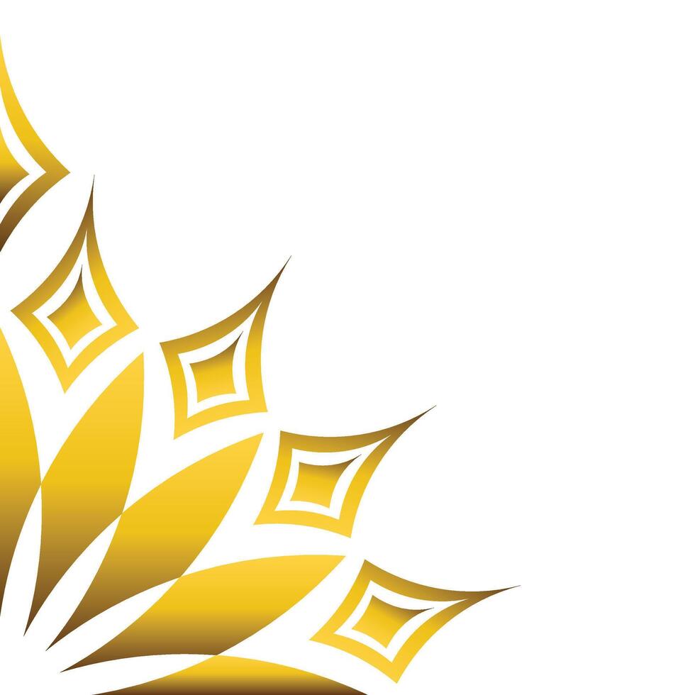 golden geometry frame corner ornament vector