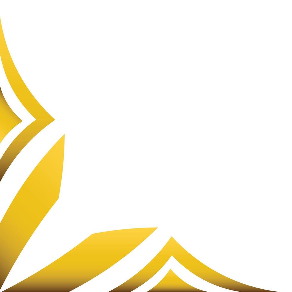 golden geometry frame corner ornament vector