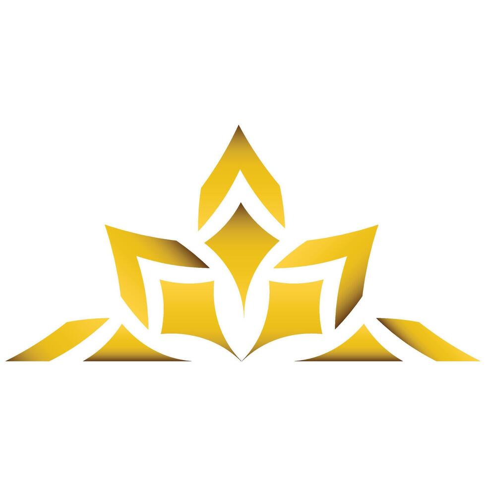 golden flower petal design vector