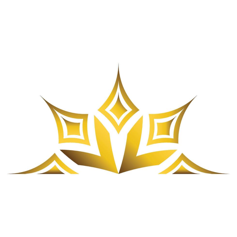 golden flower petal design vector