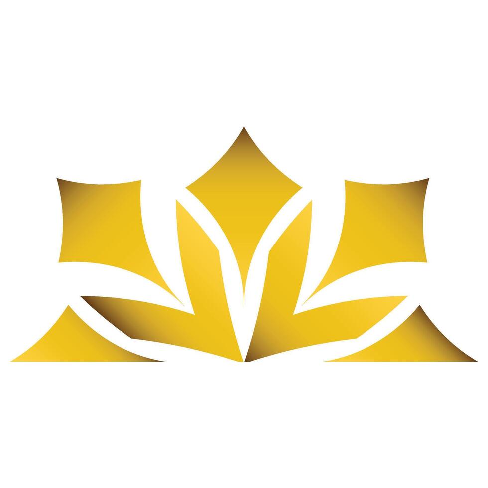 golden flower petal design vector