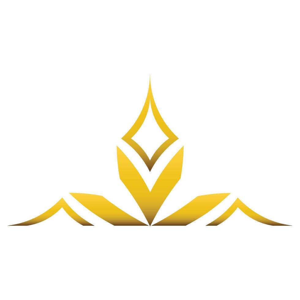golden flower petal design vector