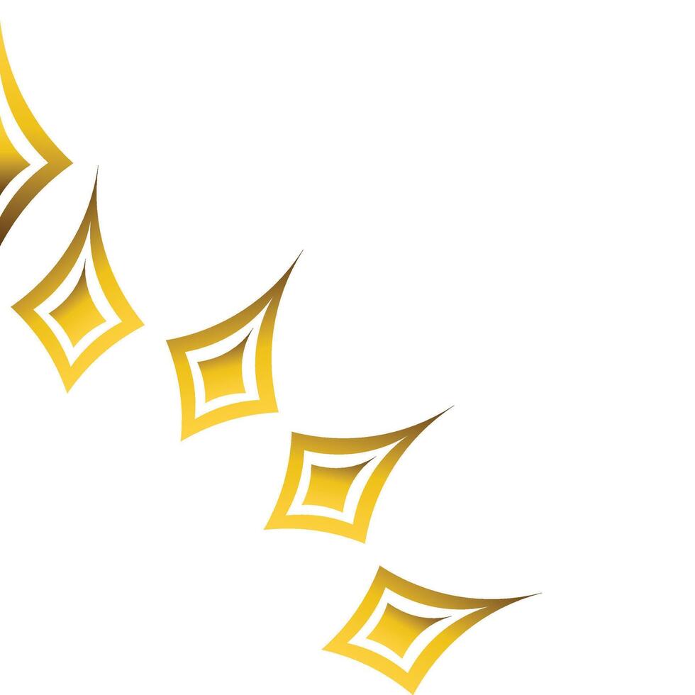 golden geometry frame corner ornament vector