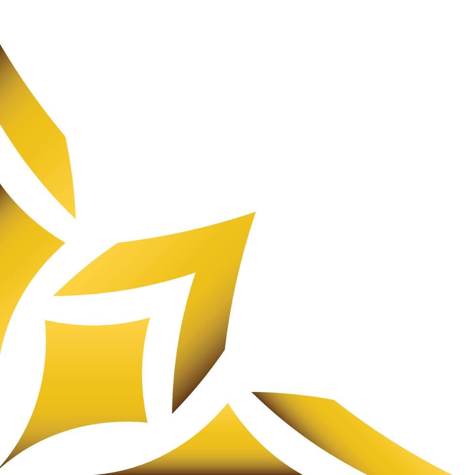 golden geometry frame corner ornament vector