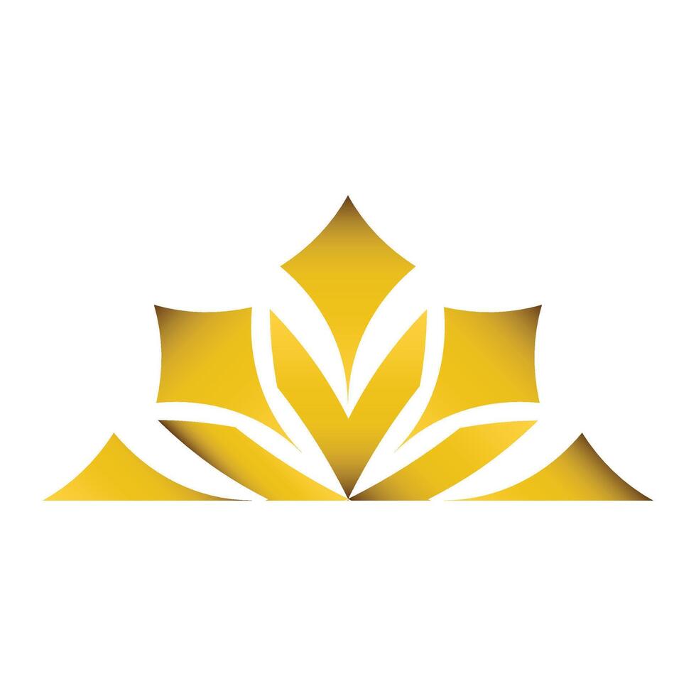 golden flower petal design vector