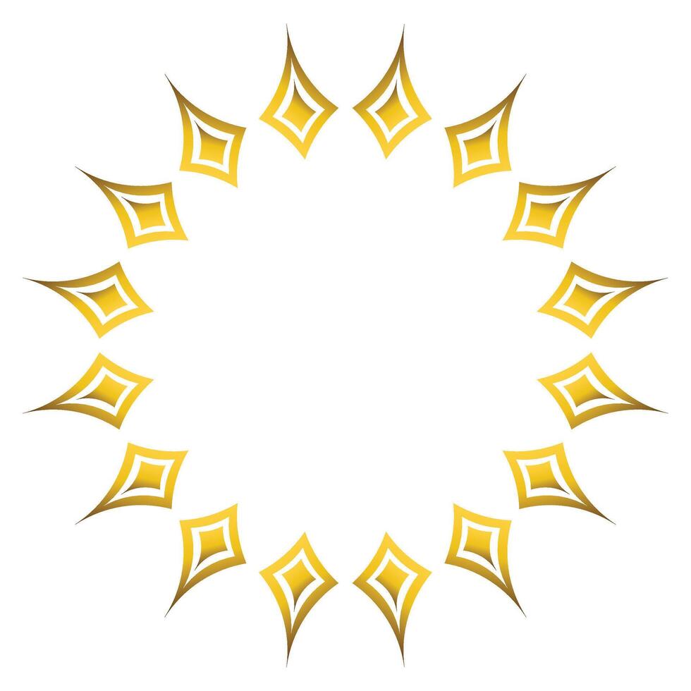 golden flower petal ornament vector