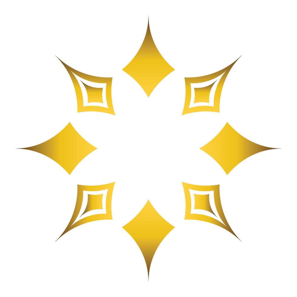 golden flower petal design vector