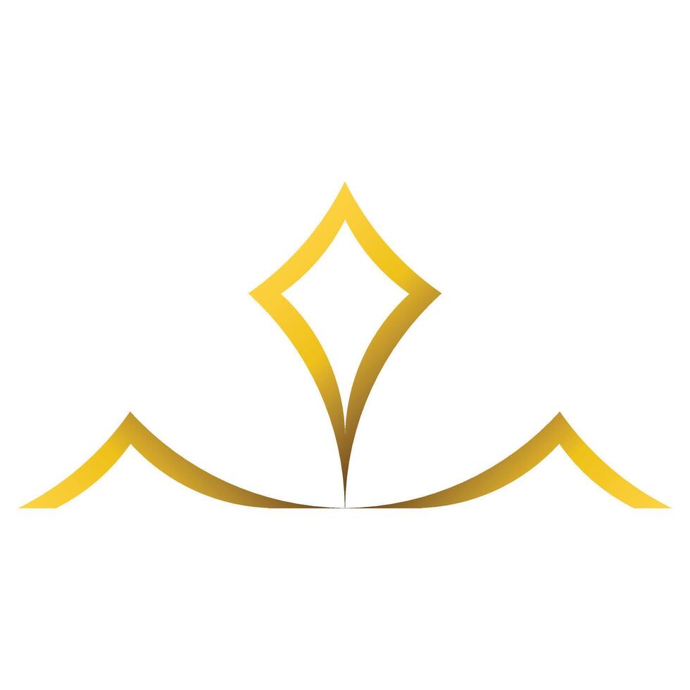 golden flower petal ornament vector