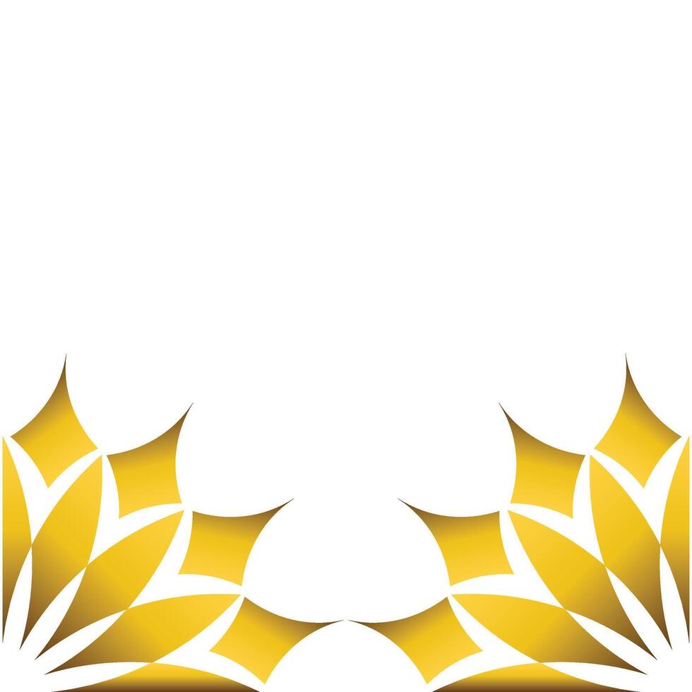 luxury golden floral frame ornament vector
