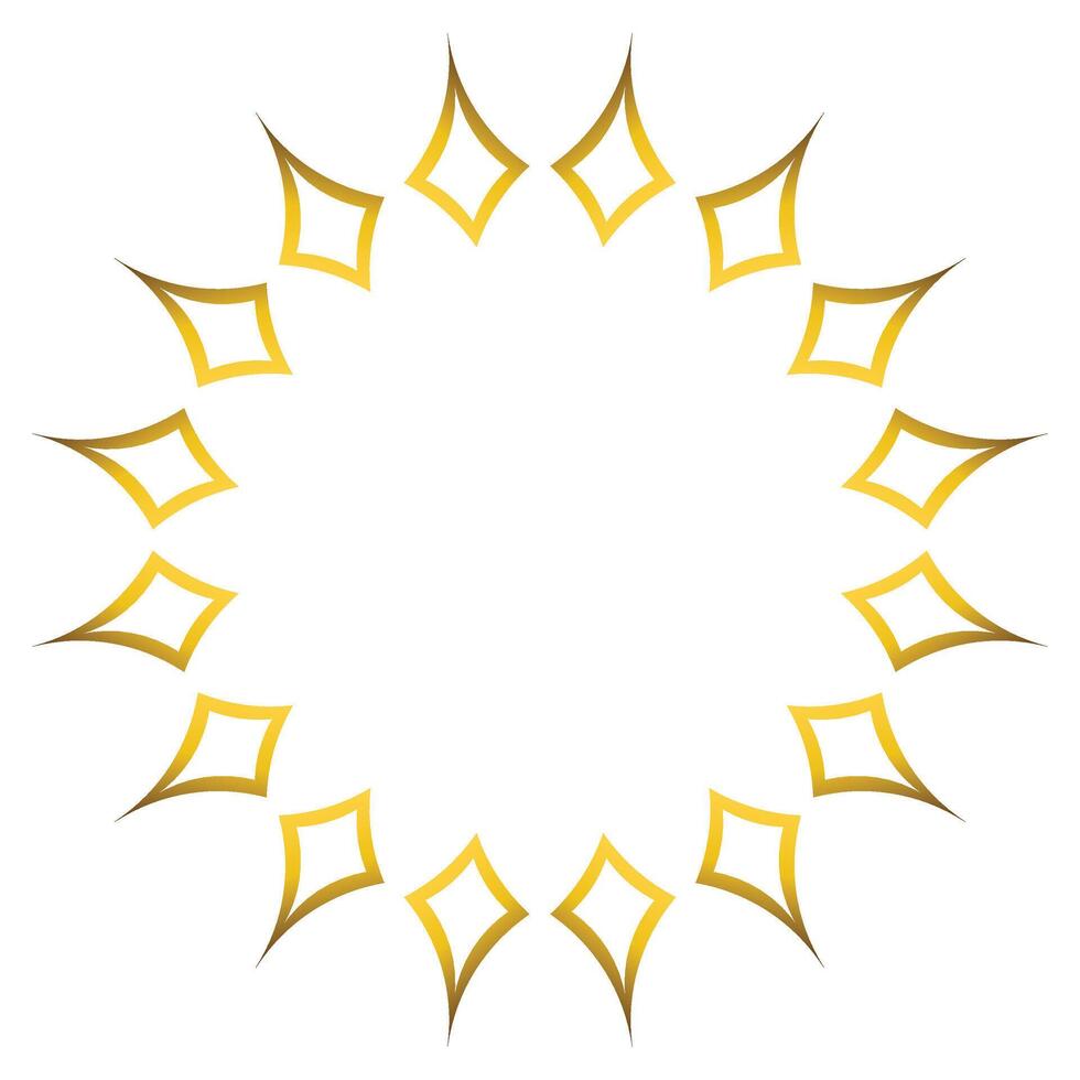 golden flower petal ornament vector