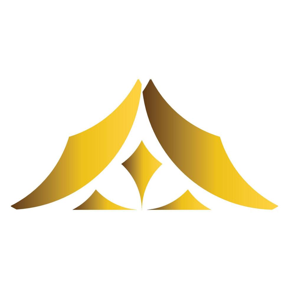 golden flower petal ornament vector
