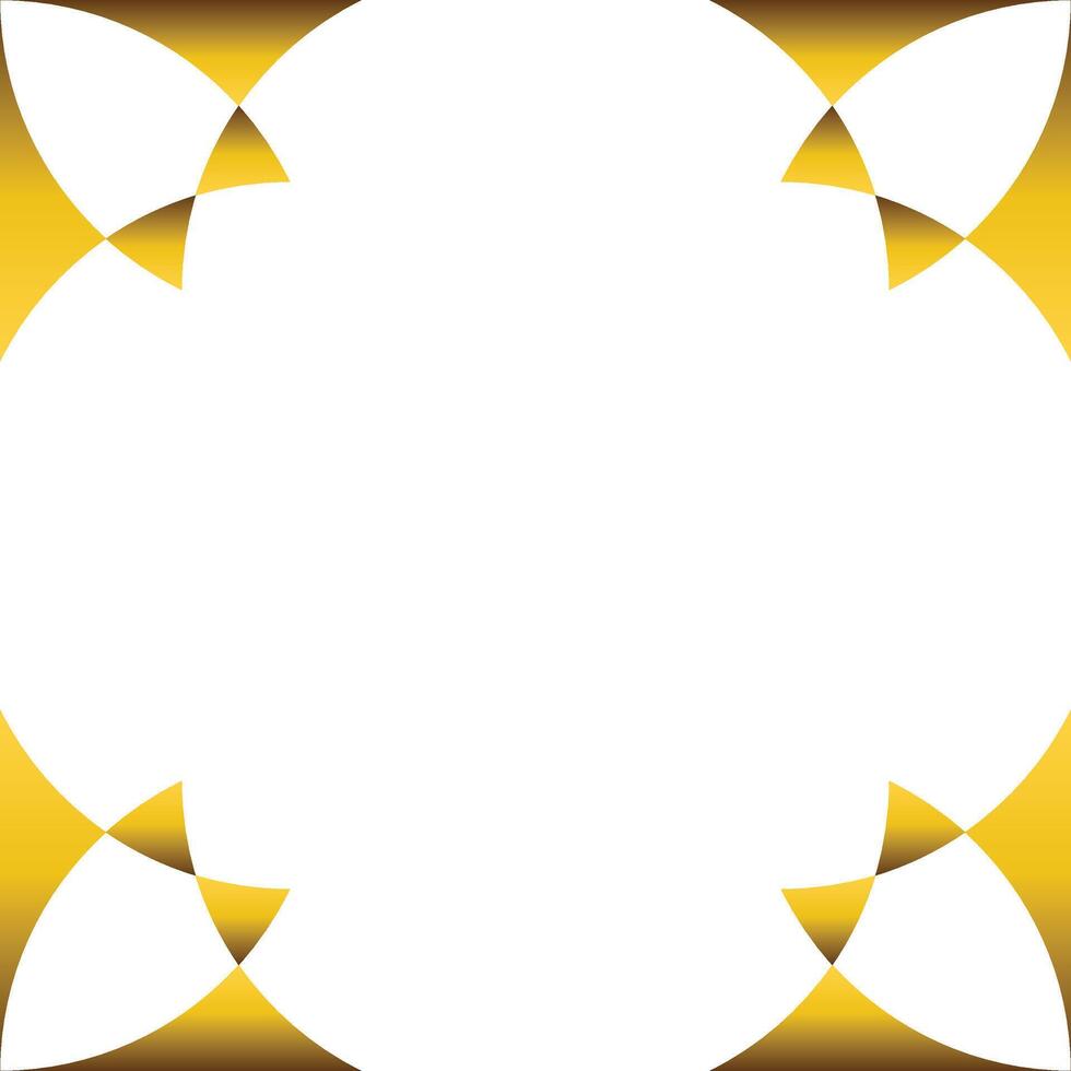 golden geometry frame design vector