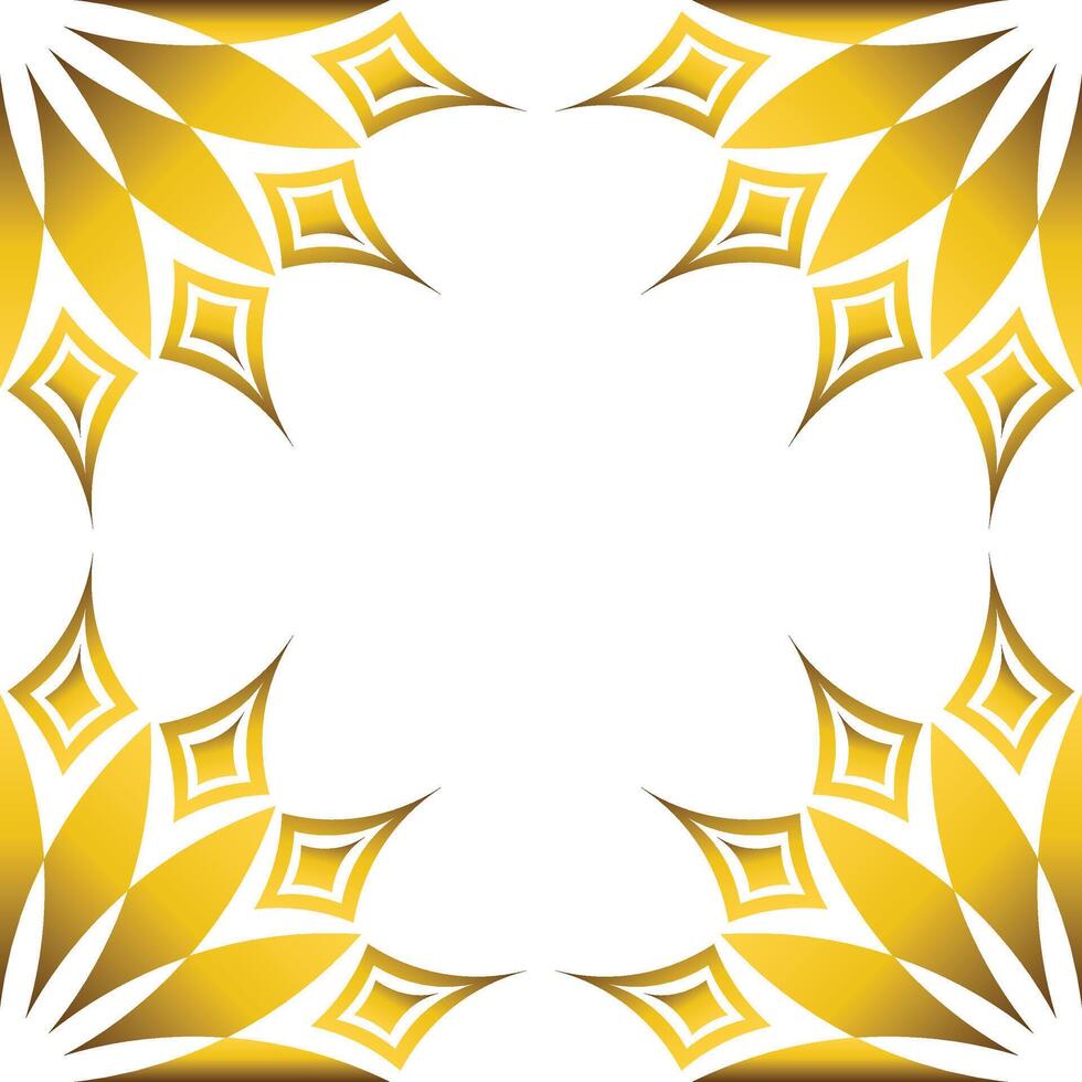 golden geometry frame design vector