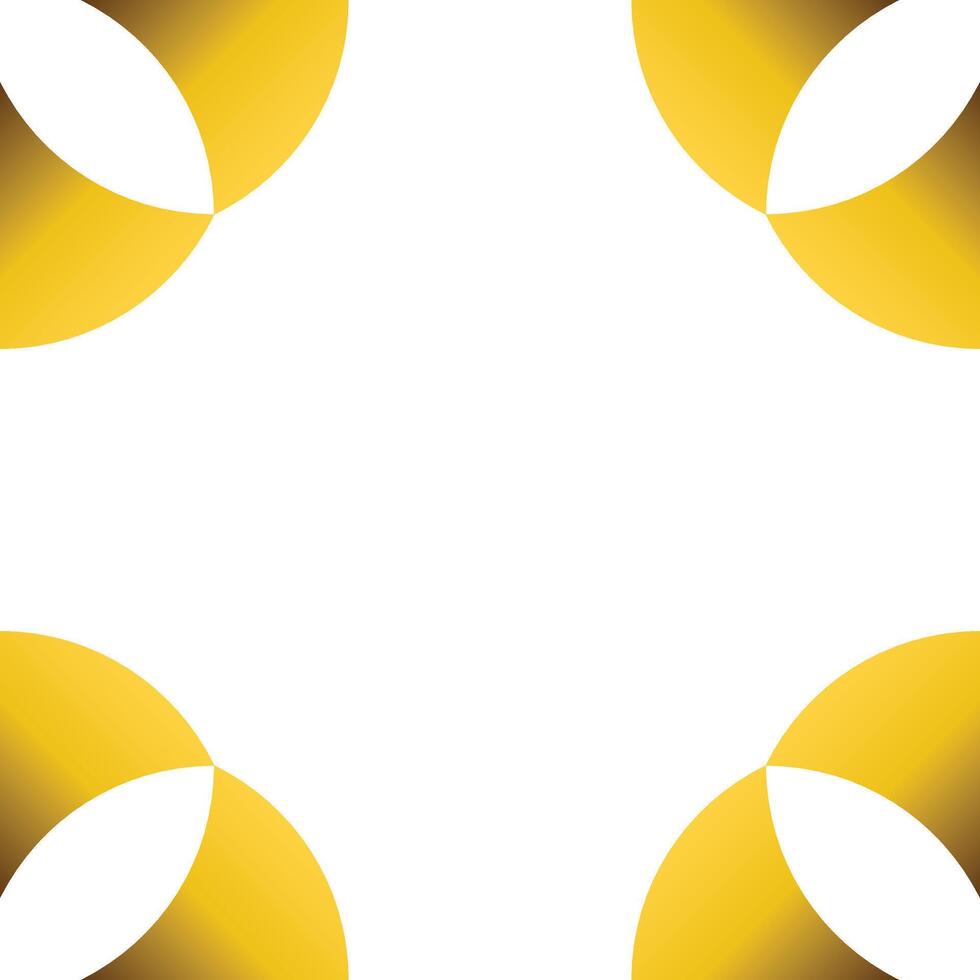 golden geometry frame design vector