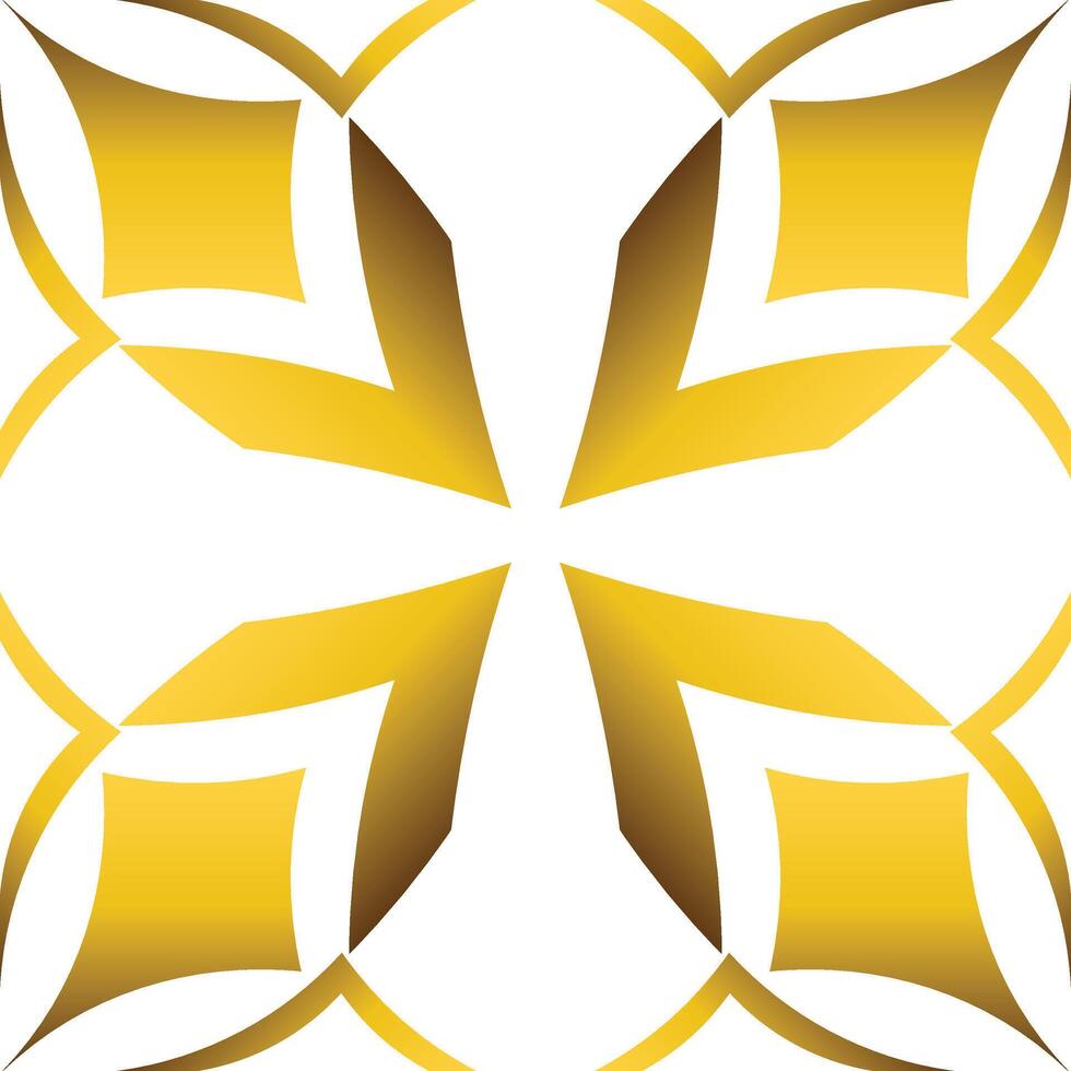 golden geometry frame design vector