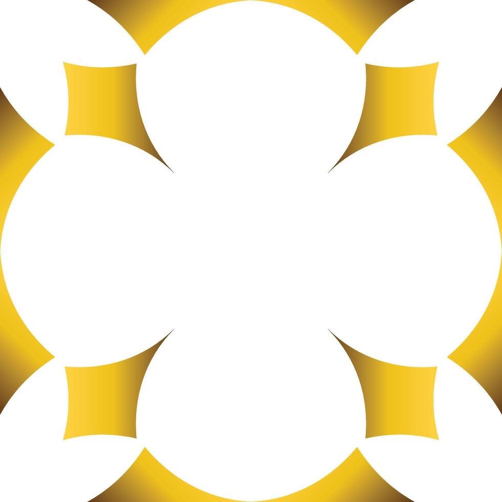 golden geometry frame design vector