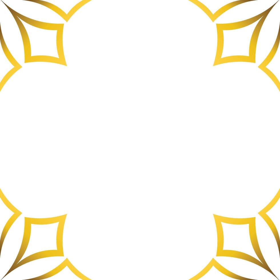 golden geometry frame design vector