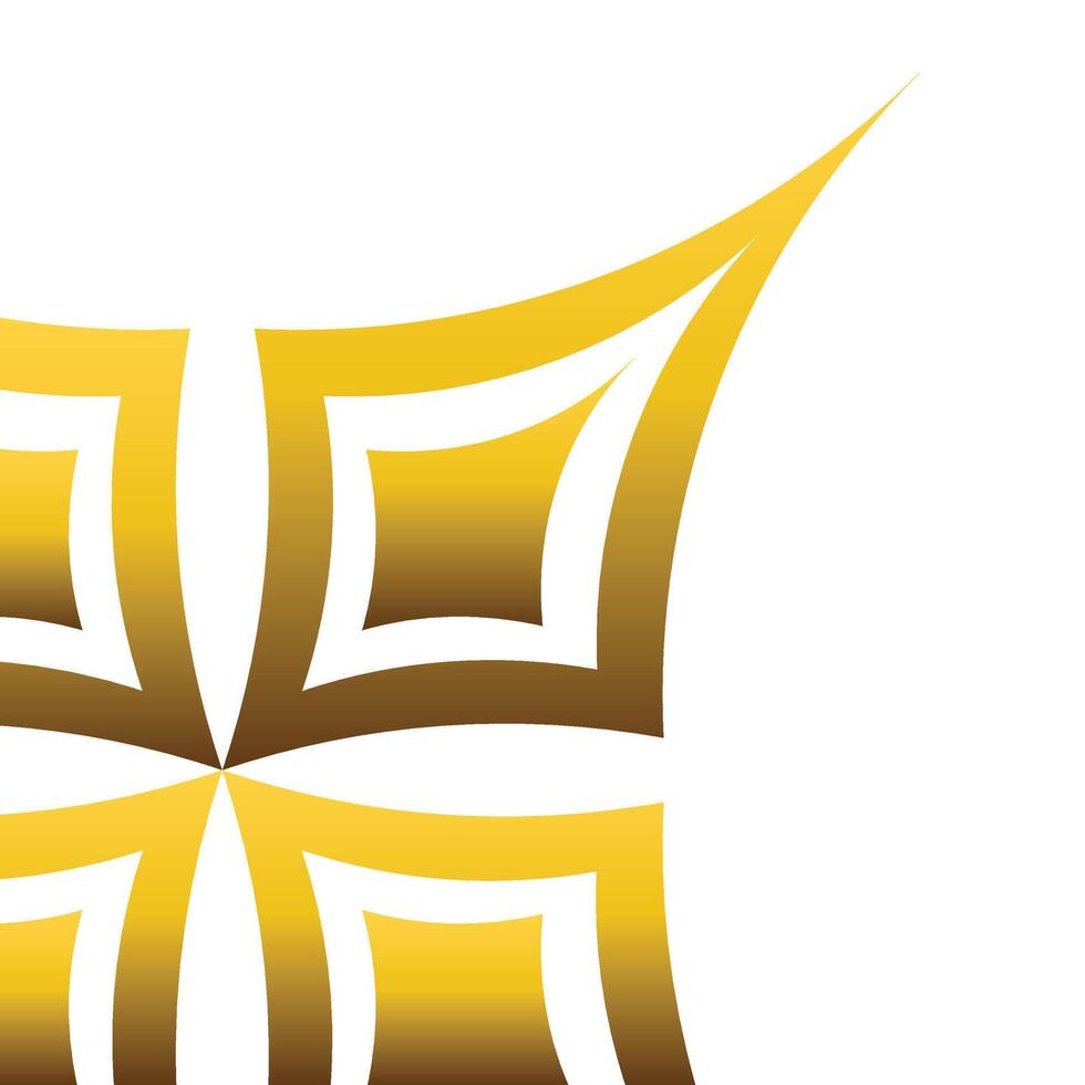 luxury golden floral frame corner decoration vector