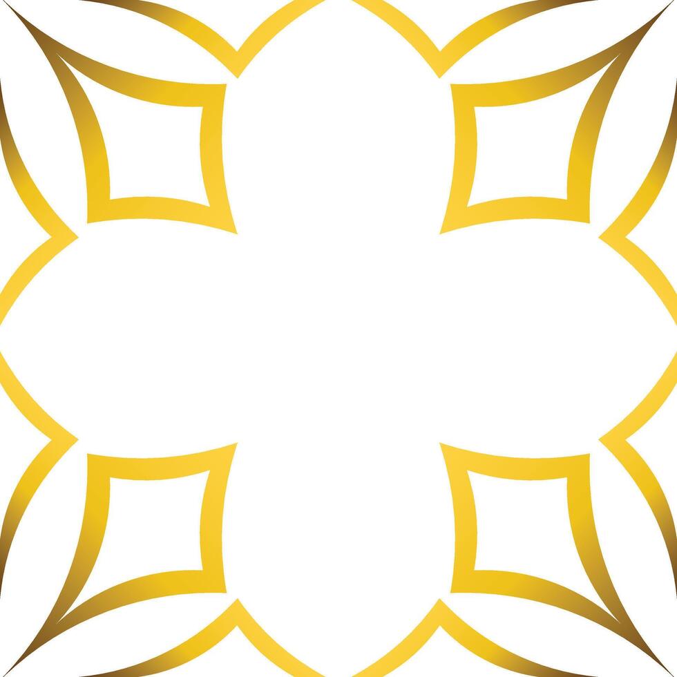 golden geometry frame design vector