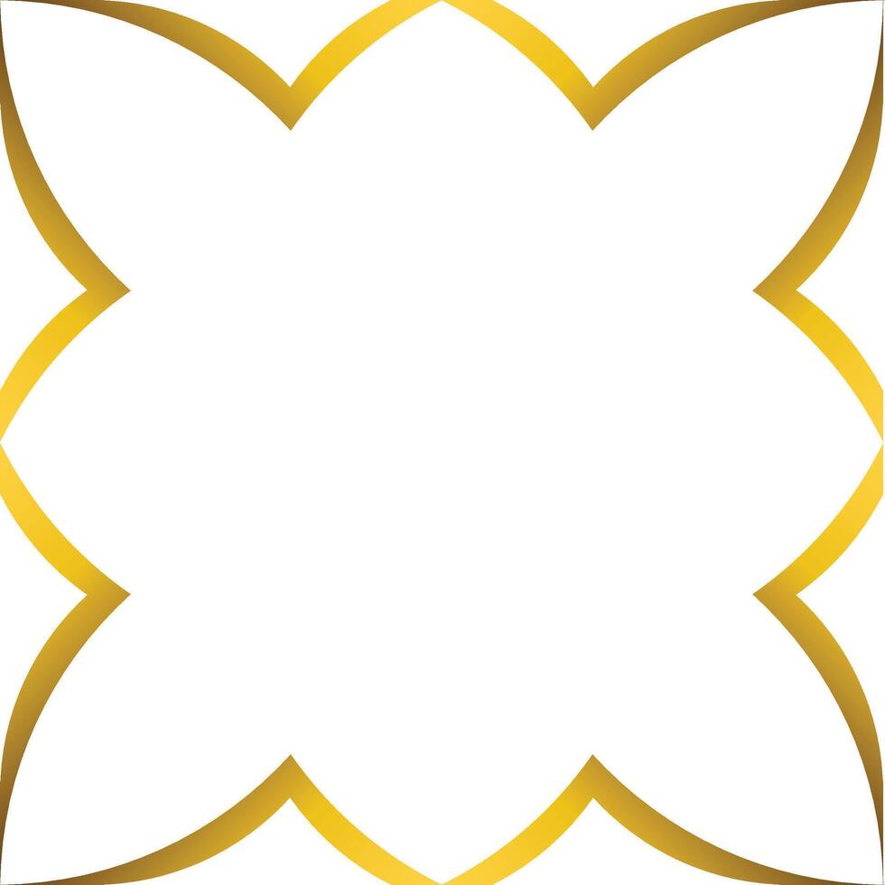 golden geometry frame design vector