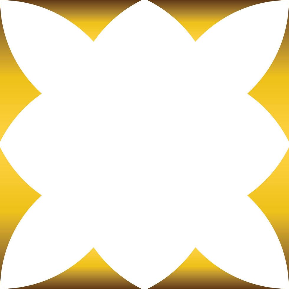 golden geometry frame design vector