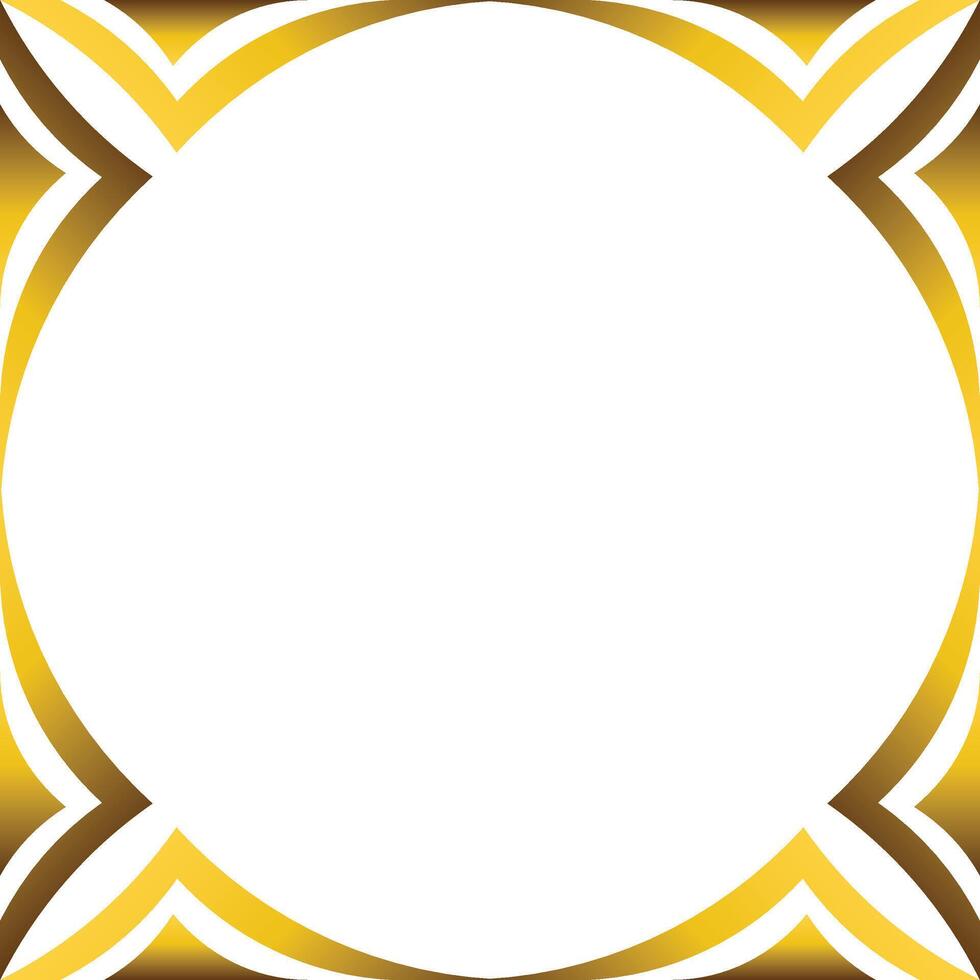 golden geometry frame design vector
