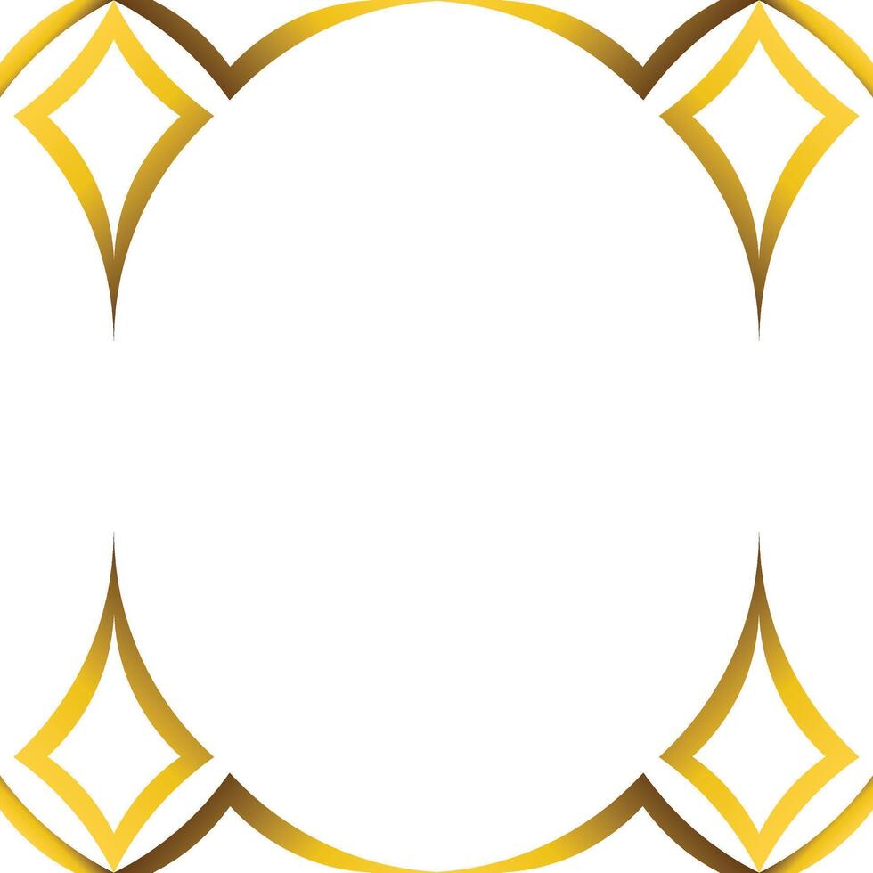 golden geometry frame design vector