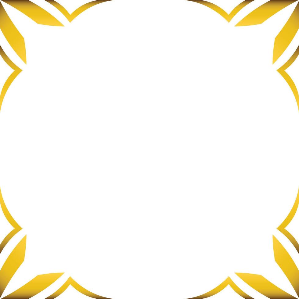 golden geometry frame design vector